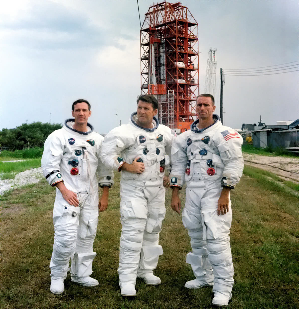 Экипаж Аполлона-7 9 сентября 1968 года